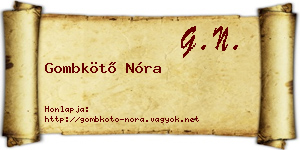 Gombkötő Nóra névjegykártya