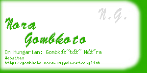 nora gombkoto business card